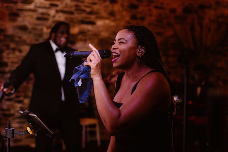 Singer at a Three Hills Barn Wedding