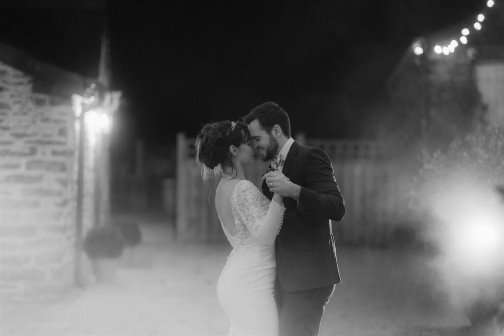 Bride and groom's night dance